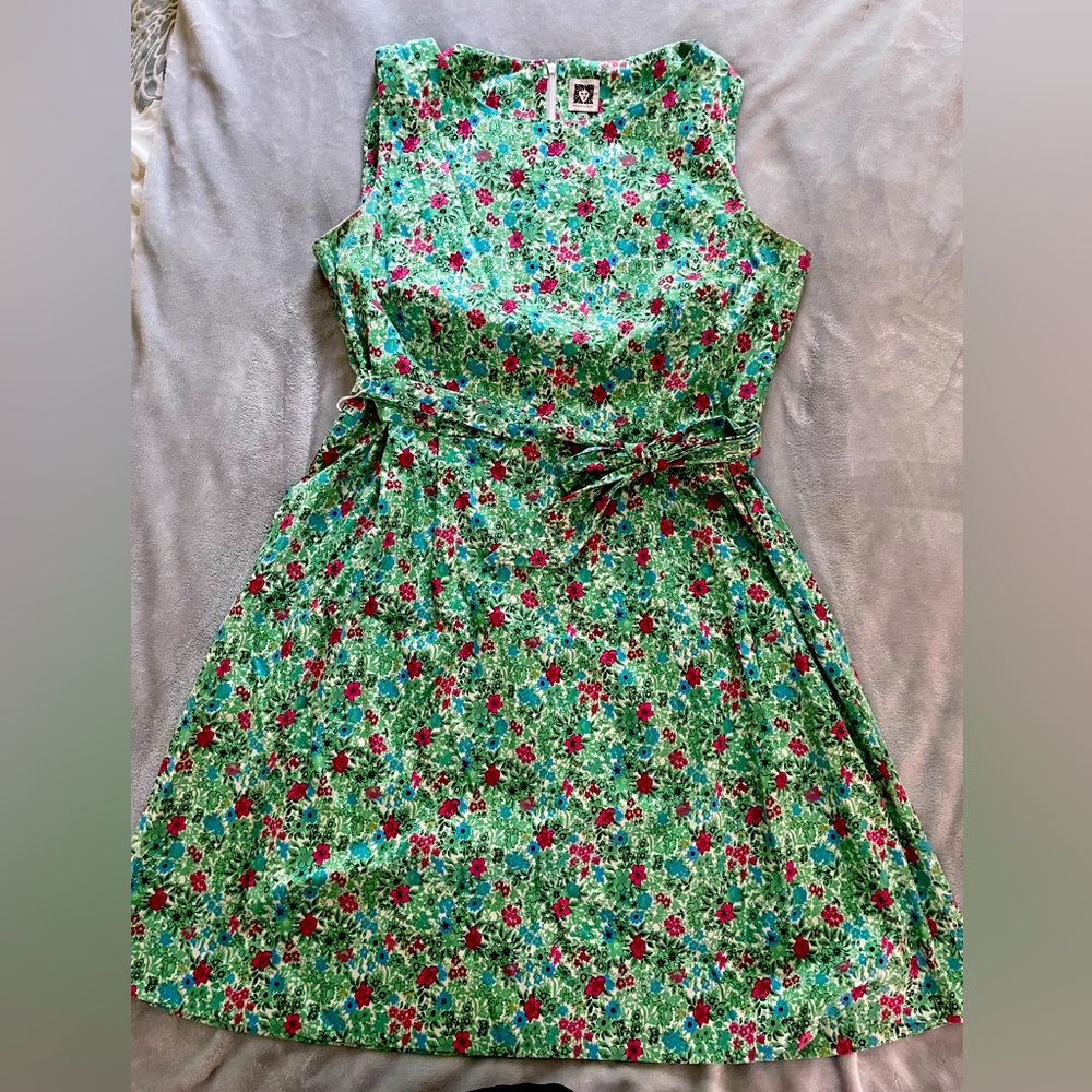 Anne Klein floral dress size 14 pre-owned. EUC.